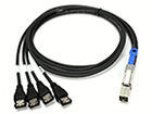 Picture of 2m SFF-8644 HD MiniSAS (host)  to 4 x eSATA cable (device)