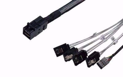 Picture of SFF-8643 (host) to 4x7pin (device) Internal SAS cable