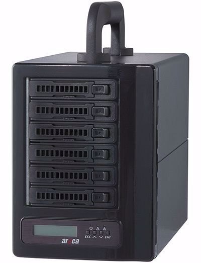 Picture of Areca ARC-8050T3U-6M 2.5" 6-bay Thunderbolt 3 / USB 3.2 to 12Gb/s SAS RAID Tower