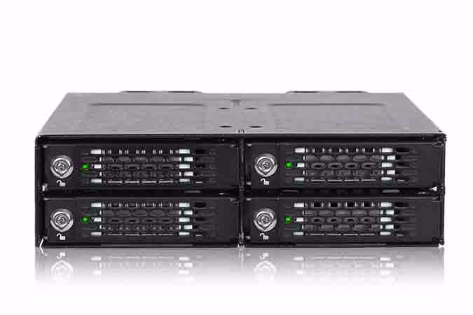Picture of MB720M2K-B by ICY Dock - 4 Bay M.2 NVMe SSD Mobile Rack for 5.25" Drive Bay