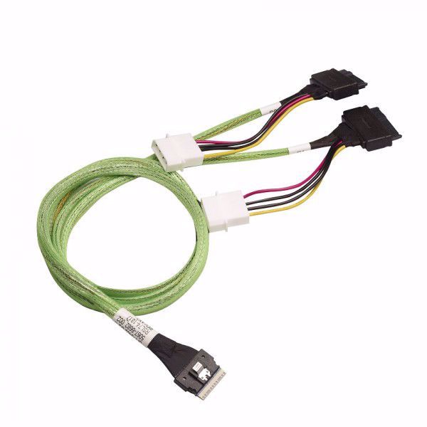 Picture of Broadcom 05-60005-00 1m x8 SFF-8654 to 2x U.2 Direct cable