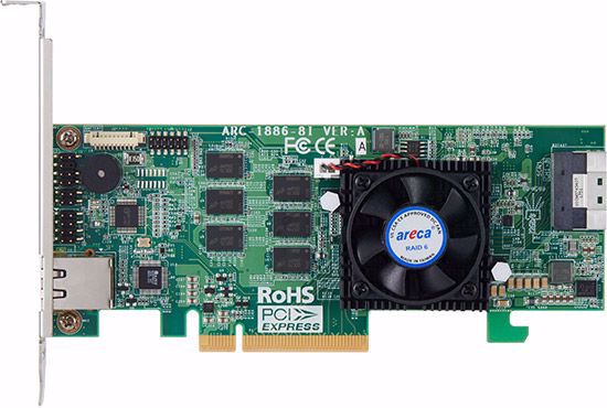 Picture of Areca ARC-1886-8I PCIe 4.0 SAS/SATA/NVME RAID Controller Card